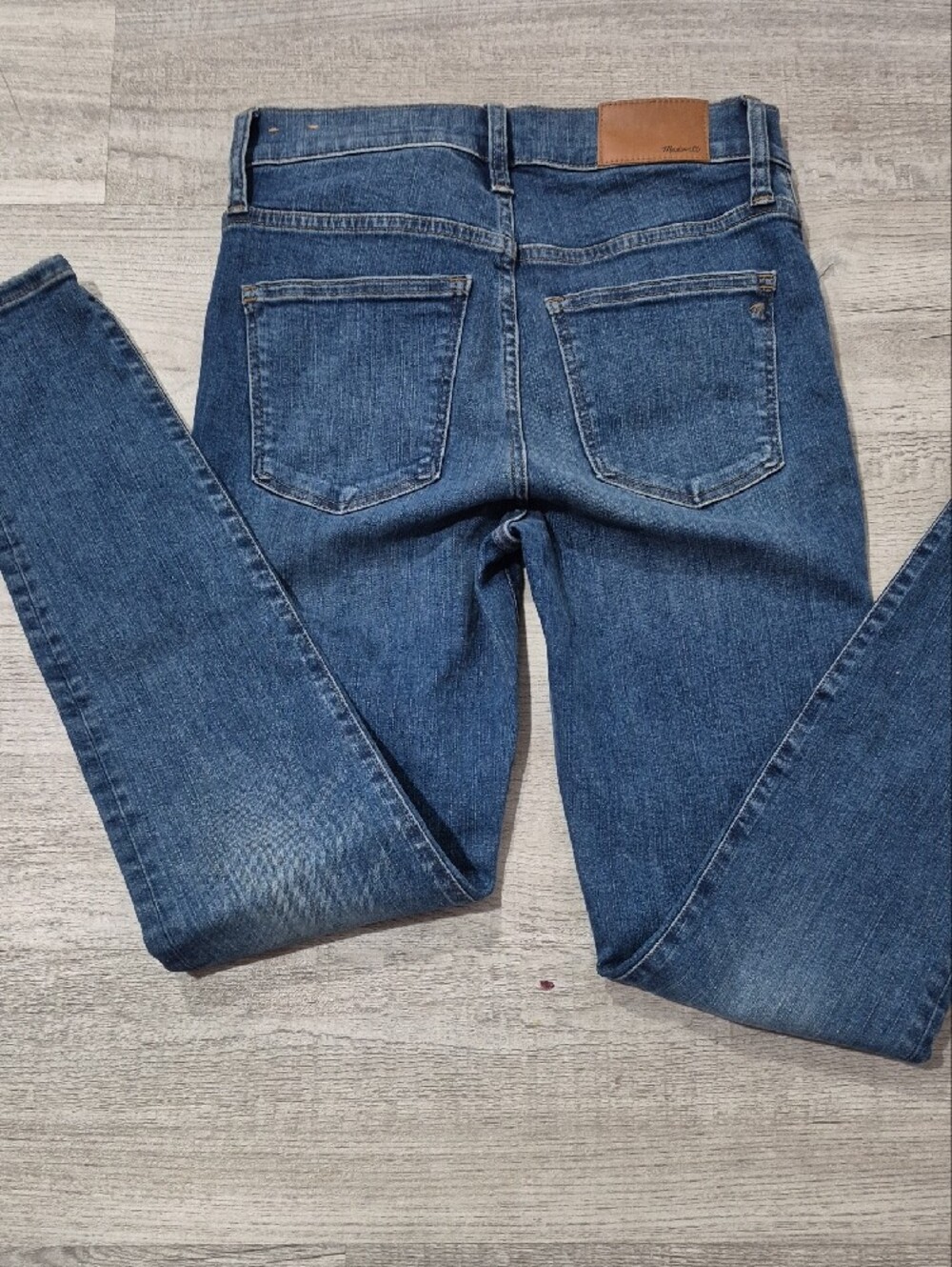 Madewell High-Rise Blue Straight-Leg Jeans - Picture 4 of 4